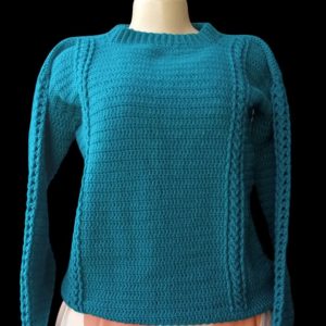 Crochet Long sleeved round neck Cardigan